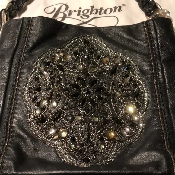 Brighton Black Anju Soft Leather Bucket Bag M